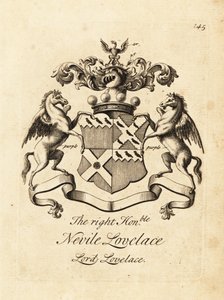 Oikean kunnianarvoisan Nevile Lovelacen vaakuna, Lord Lovelace, 6. Baron Lovelace tekijältä Andrew Johnston