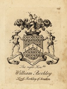 Oikeiston vaakuna, kunnianarvoisa William Berkley, Strattonin lordi Berkley, Strattonin 4. Baron Berkeley, kuoli 1741 tekijältä Andrew Johnston