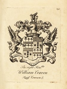 Oikeiston vaakuna, kunnianarvoisa William Craven, Lord Craven, 3. Baron Craven (1700-1739) tekijältä Andrew Johnston