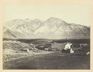 Wasatch Range of Rocky Mountains, Brigham Youngin villatehtaalta käsin katsottuna tekijältä Andrew Joseph Russell