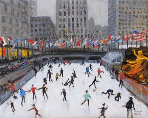 Joululuistelu, Rockefeller Ice Rink, New York, (2017, tekijältä Andrew Macara