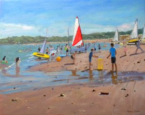 Kriketti ja punainen ja valkoinen purje, Abersoch, 2011 tekijältä Andrew Macara