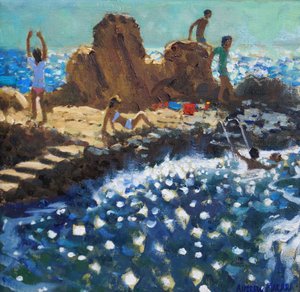 Sea sparkle, Rovinj, 2016 (öljy kankaalle) tekijältä Andrew Macara