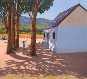 Keinu, Klein (pieni) Karoo, Etelä-Afrikka, 2000 (öljy kankaalle) tekijältä Andrew Macara