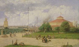 New Yorkin satama ja linnan puutarha, 1885