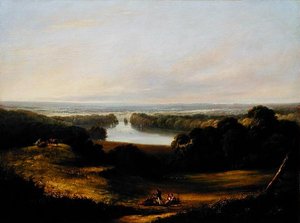 Näkymä Froster Hilliltä, Gloucestershire, Englanti (öljy kankaalle) tekijältä Andrew Richardson