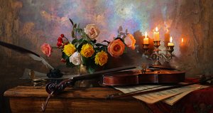 Romanttisen musiikin asetelma tekijältä Andrey Morozov