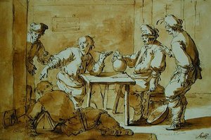 Baarissa, 1633 (kynän ja musteen pesu paperille)