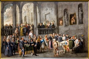Sairaan avustaminen, noin 1640 (öljy kankaalle) tekijältä Andries van & Wael Cornelis de (1592 1667) Eertvelt
