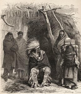 Peter La Cherre, kuvitus teoksesta "Maailma käsissä", Gauchard-Brunierin kaivertama, julkaistu 1878