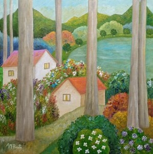 Rauhallinen metsäkylä tekijältä Angeles M. Pomata