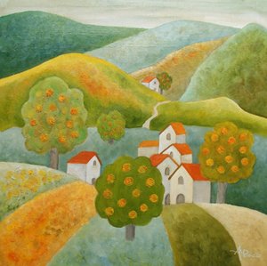 Rauhallinen Orange Tree Village tekijältä Angeles M. Pomata