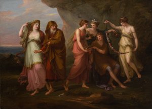 Telemachus ja Calypson nymfit, 1782.
