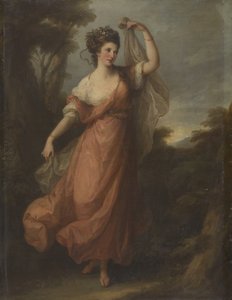 Tanssiva nuori nainen Terpsichoren roolissa tekijältä Angelica Kauffmann