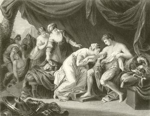 Myrkkyä, jonka hänen puolisonsa Eleanor imesi prinssi Edwardin haavasta tekijältä Angelica Kauffmann