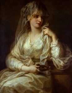 Naisen muotokuva Vestal-neitsyenä - Angelika (Angelica) Kauffmannin (1741-1807) maalaus, öljy kankaalle tekijältä Angelica Kauffmann
