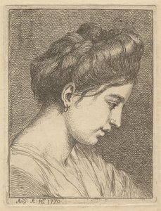 Nuoren naisen pää profiilissa tekijältä Angelica Kauffmann