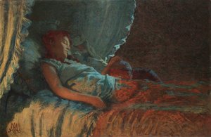 Alba Serena äitiys, 1889-1890. tekijältä Angelo Morbelli