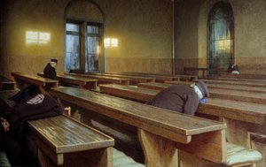 Juhlapäivä Trivulzion saattohoidossa Milanossa. Angelo Morbellin (1853-1919) maalaus tekijältä Angelo Morbelli