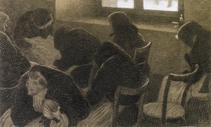 Talvisiesta, n. 1902. tekijältä Angelo Morbelli