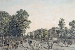 Grands Boulevards vuonna 1804 tekijältä Angelo after Garbizza