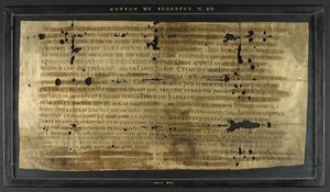 Hodilreduksen (Æthelred), itäsaksien kuninkaan Sebbin sukulaisen (fl. 685-706) apuraha Hedilburgille (Æthelburg), apotti tekijältä Anglo Saxon Anglo Saxon