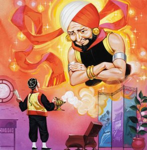 Aladdin ja hänen ihmeellinen lamppunsa tekijältä Angus McBride