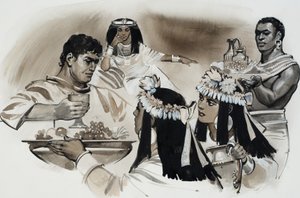 Antonius ja Kleopatra (guassi paperille) tekijältä Angus McBride