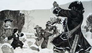 Churchyard Brawl (guassia paperille) tekijältä Angus McBride