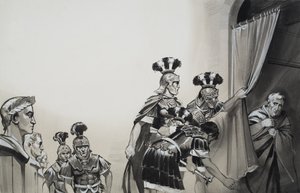 Claudius (10 eKr-54 jKr) (guassi paperille) tekijältä Angus McBride