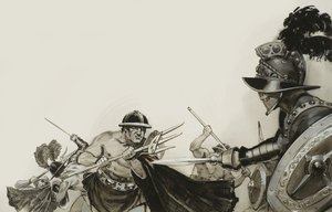 Gladiaattori taistelee tekijältä Angus McBride