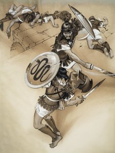Horatii (guassi paperille) tekijältä Angus McBride
