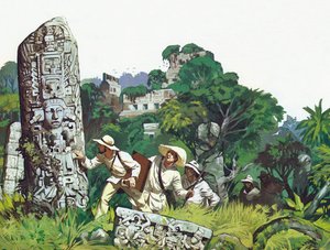 Keski-Amerikan viidakoissa sijaitsevat kadonneet kaupungit (värilitro) tekijältä Angus McBride