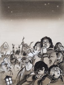 Uudenvuodenaatto vuonna 999 jKr. (guassi paperille) tekijältä Angus McBride