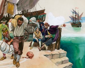 Merirosvot laskeutuvat satamaan tekijältä Angus McBride