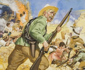 Mafekingin piiritys, vuodelta 1899-1900 (guassi paperille). tekijältä Angus McBride