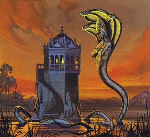 Naga-kuningas (värilitografia) tekijältä Angus McBride