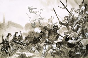Suleimanin turkkilaiset armeijat piirittävät Wienin vuonna 1529. tekijältä Angus McBride