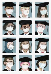 Class of 2020, 2020 (akryyli kuvituskartongille) tekijältä Anita Kunz