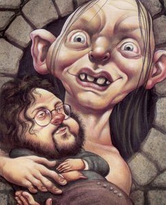 Gollum, 2002 (akryyli kuvituskartongille) tekijältä Anita Kunz