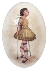 Little Dancer Of Fourteen Tears, 2019 (akryylimaali kuvituskartongille) tekijältä Anita Kunz