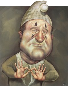 Robin Williams, 2000 (akryyli kuvituskartongille) tekijältä Anita Kunz