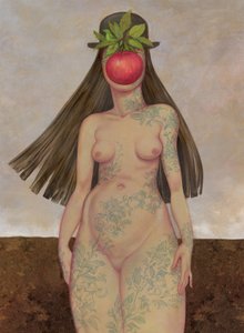The Daughter Of Man, 2016 (akryylimaali kuvituskartongille) tekijältä Anita Kunz