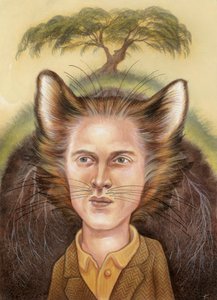 Wes Anderson, 2009 (akryyli kuvituskartongille) tekijältä Anita Kunz