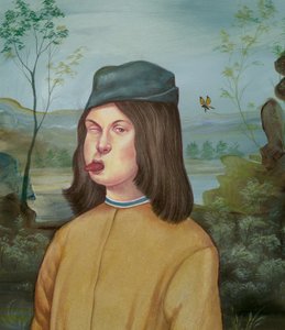 Young Boy With Attitude, 2018 (akryylimaali kuvituskartongille)