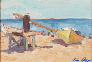 The Beach, La Linea (öljy kankaalle)