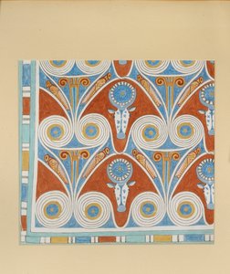 Kopio seinämaalauksesta, Neferhotepin yksityinen hauta 50, Thebes, 1900-luku
