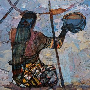 Kalastava nainen tekijältä Anna Contemporary Artist Kostenko