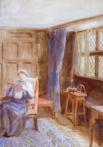 "Nainen lukee kirjettä", n. 1864-1930 tekijältä Anna Lea Merritt