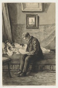 Nuori mies lukee tytölle